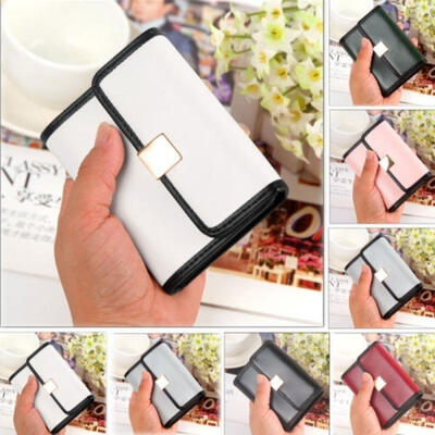 

Fashion Women Wallet PU Leather Cash Card Pocket Photo Mini Clutch Short Simple Purse