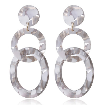 

Geometric Dangle Drop Hook Acrylic Ear Stud Earrings