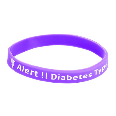 

Medical Alert Diabetic Wristband Silicone Bracelets Bangles