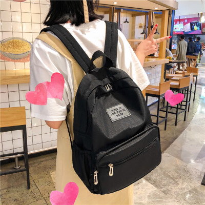 

Ins wind bag female college students shoulder bag Korean high school girl simple Joker computer bag backpack