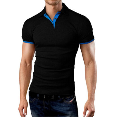 

2018 Men\ New Solid Color Short Sleeved Shirt