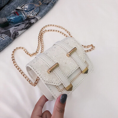 

Tailored 2019 New Fashion Wild Single Shoulder Messenger Bag Sequin Small Square Bag