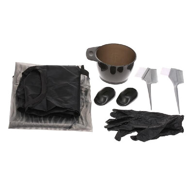 

Hair Coloring Kit Dyeing Tinting Bowl Brush Salon Apron Ear Cover Gloves Hairdressing Coloring Tool