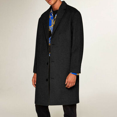 

Fashion Mens Wool Coat Winter Jacket Trench Coat Outwear Overcoat Long Sleeve