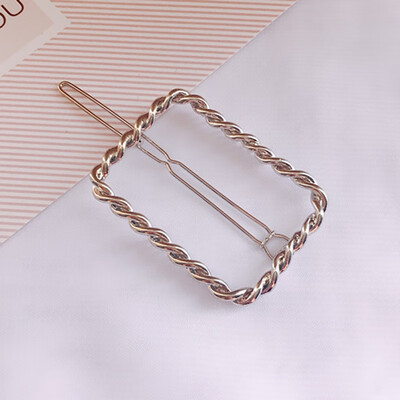 

WomenHair Barrette Clips Alloy Hollow Out Geometric Shaped Hairgrips Hair Pin Hair Accessories