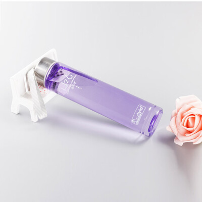 

Siaonvr Outdoor Camping Cup Creative Transparent Colorful Plastic Straight Bottle Pueple
