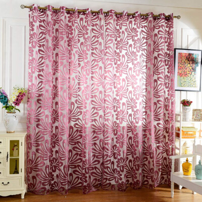 

Gobestart 1Pcs Solid Window Curtain Drape Panel Daylight Protection Sheer Scarf Valances