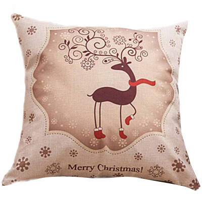 

JPGIF Merry Christmas Throw Pillow Cases Cafe Sofa Cushion Cover Home Decor