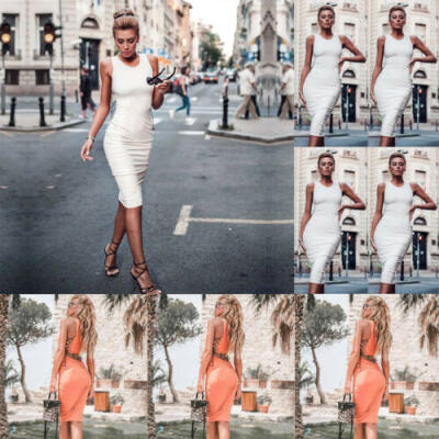 

US Women Bandage Bodycon Sleeveless Evening Party Cocktail Club Short Mini Dress