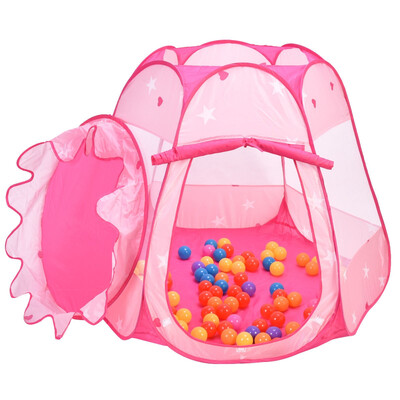 

Pink Portable Kid Play House Play Tent with 100 Balls