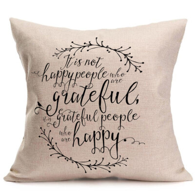 

〖Follure〗Happy Fall Thanksgiving Day Soft Linen Pillow Case Cushion Cover Home Decor