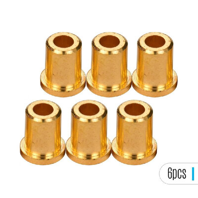 

String-Through Body String Ferrules Straight Barrel Shape Metal Hardware Parts for Electric Guitars Set of 6PCS Black