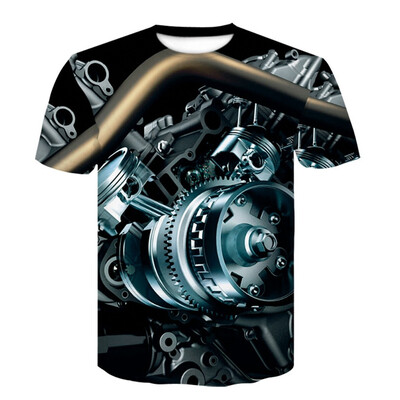 

Toponeto Mens Summer Funny 3D Printed Casual Short Sleeves Shirt Fashion Blouse Top