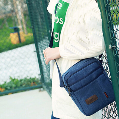 

Tailored Fashion Neutral Canvas Solid Color Outdoor Shoulder Bag Sports Messenger Bag