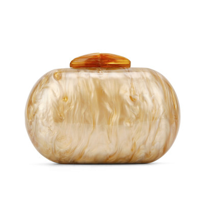 

Bolsa Travel New Ladies Party Purse Clutches Wedding Women Evening Bags Chain Shoulder Bag Oval Pearl Nude Acrylic Box Clutches