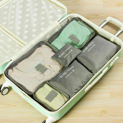 

6PCS Waterproof Travel Storage Bags Clothes Packing Cube Luggage Organizer Pouch