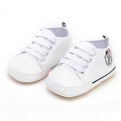 

Newborn Toddler Baby Girls Boys Letter Print Solid Soft Sole Casual Shoes