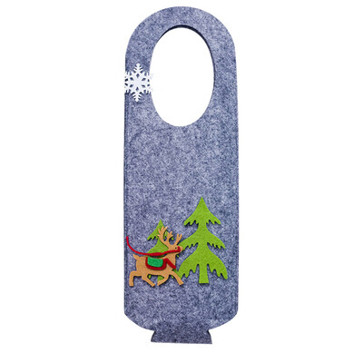 

〖Follure〗Christmas Red Wine Bottle Bag Cartoon Christmas Decoration Wine Gift Felt Bag