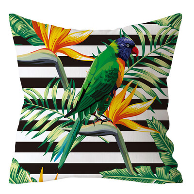 

〖Follure〗Green Leaf Printed Pillow Case Polyester Sofa Car Cushion Cover Home Decor