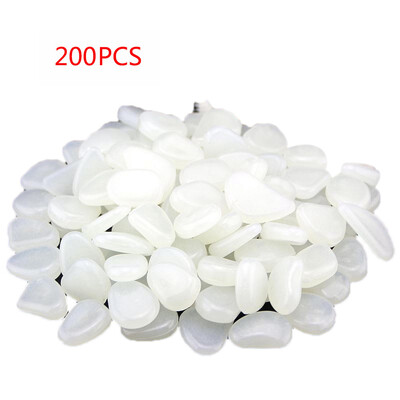 

Toponeto 200 Glow in Dark Pebbles Stone Home Garden Walkway Aquarium Fish Tank Valentine