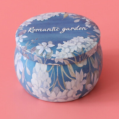 

Lovely Mini Tin Box Gift Jewelry Tin Box Cookie Candy Tea Tobacco Storage Round Drum Tinplate Box Retro Candle Jar