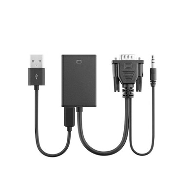 

VGA to HD Converter Output 1080P HD Audio TV AV HDTV Video Cable Adapter Replacement for TV PC Laptop Projector
