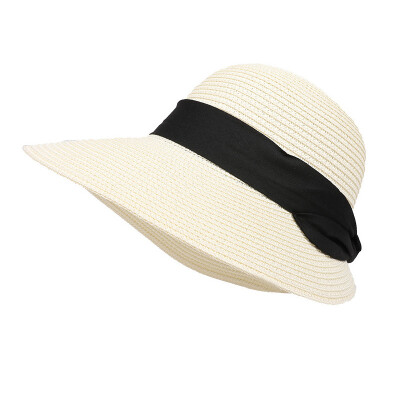 

Women Girl Summer Wide Brim Straw Hat Beach Hat Sun Hat Floppy Fold Straw Casual