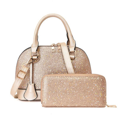 

2pcsset Sequins Shoulder Handbags Clutch Women Crossbody Top-handle Bags