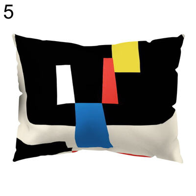 

Color Block Cross Wave Throw Pillow Case Cushion Cover Sofa Bed Car Office Decor