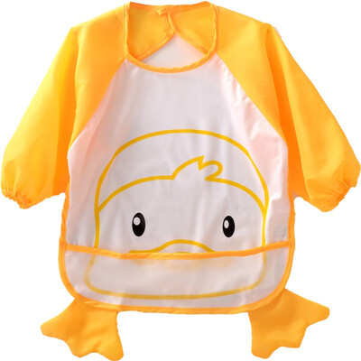 

9 Colors Cartoon Children Bib Printed Long Sleeve Baby Bib Infant Waterproof Apron Clothing 1-3T