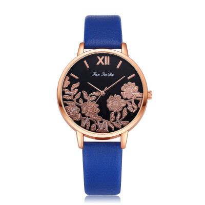 

FanTeeDa Brand New Women Watches Brand Luxury Rose Gold Round Fashion Popular Wristwatch Female Quartz Watch Women Watch 533