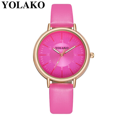 

YOLAKO Brand Fashion Women Rhinestone Wrist Watch Casual Luxury Leather Romantic Starry Sky Clock Relogio Feminino 533