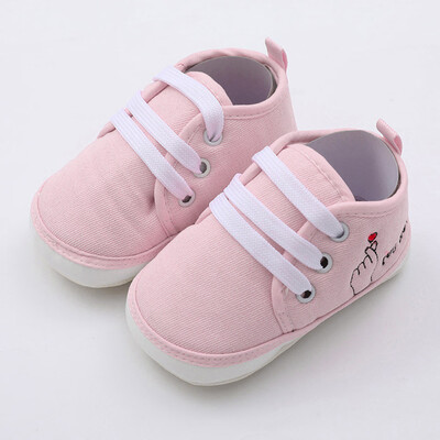 

Newborn Baby Girls&Boys Soft Shoes Soled Loving Letter Print Footwear Crib Shoes