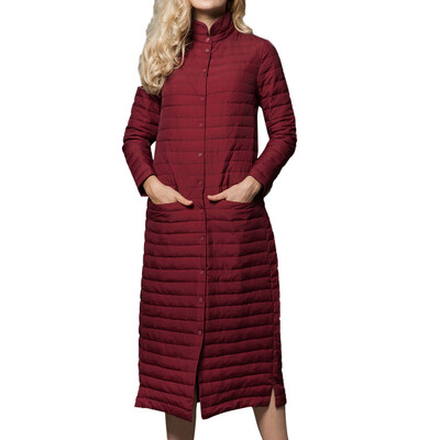 

Toponeto Womens Light weight Packable Down Coat Stand Collar Long Down Jacket