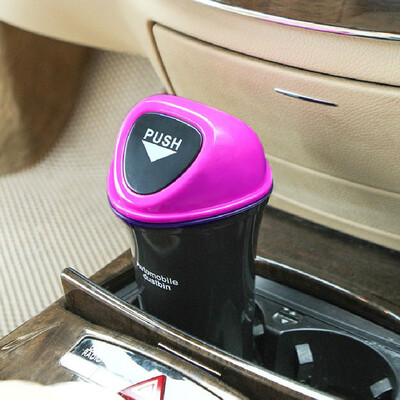 

Toponeto Car Trash Can Garbage Mini Dust Bin Coin Holder Ashtray Cup Home Office