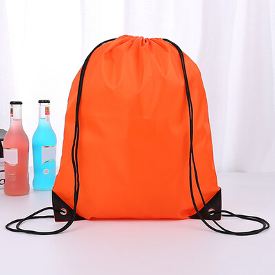 

1Pcs Solid Color Drawstring Tote Bag Cinch Gym Bags Storage Backpack Kids School Travel Bag