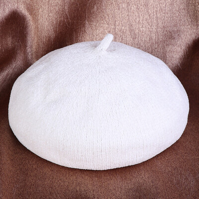 

Dong Yuns New Joker Ladies Velvet Pure Color Simple Pumpkin Painter Hat English Bud Hat in Autumn&Winter