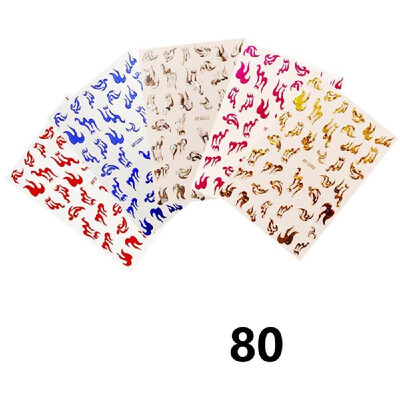 

5PcsSet Blaze Nail Sticker Fire Design Nail Foil DIY Sticker Nail Art Decal