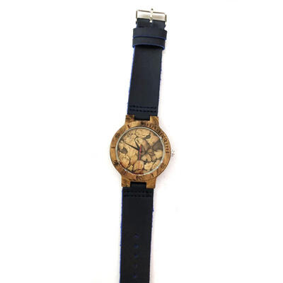 

Fashion Simple And Exaggerated Personality Popular Leather Bamboo And Wood Watch