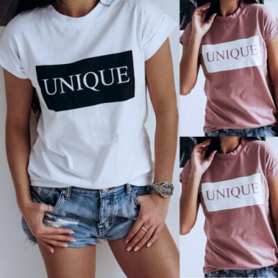 

Women Short Sleeve Loose T Shirts Fashion Ladies Summer Casual Blouse Tops Shirt