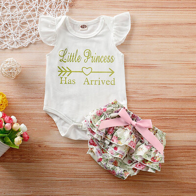 

Newborn Baby Girls Cotton Romper Floral Skirts PP Pants Outfit Summer Clothes