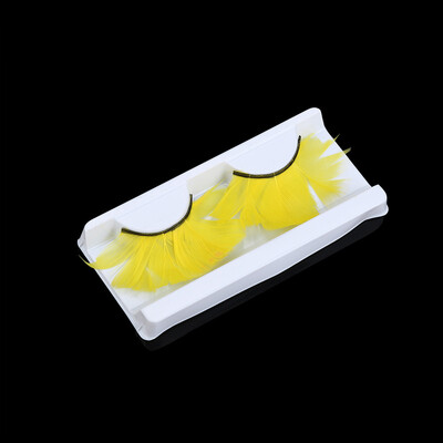 

〖Follure〗Women Fancy Soft Long Feather False Eyelashes Eye Lashes Makeup Party Club Blue