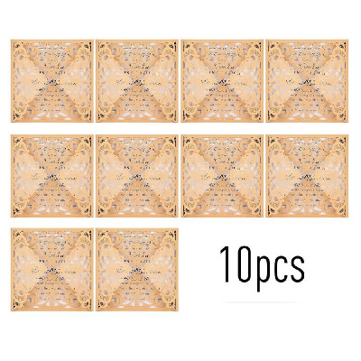 

10pcs Pearl Paper Floral Invitation Cards Invitation Holders with Blank Inner Sheet for Wedding Birthday Party Anniversary
