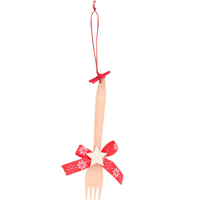 

Tailored Christmas Tree Cutlery Ornament Wood Pendant Party Decor Xmas Gift Indoor Window