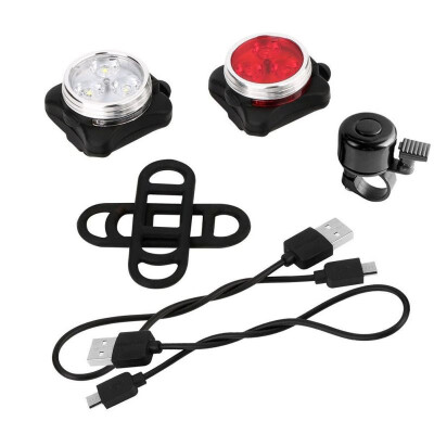 

Cycling Front Light Bike lights Lamp Torch Waterproof Headlamp flashlight Mountain bike COB highlight warning taillights USB