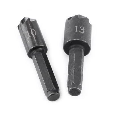 

Greensen 2pcs 7 Flute 82 Degrees 14" Hex Shank High Carbon Steel Countersink Cutter Bits