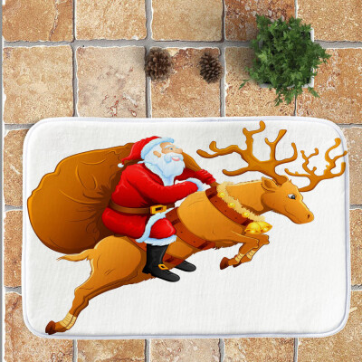 

Toponeto Christmas Festival Entrance Door Bathroom Floor Mat Indoor Bath Decor