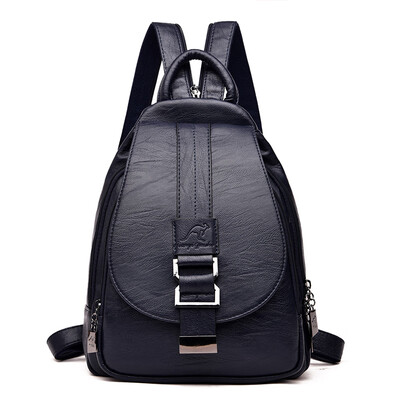 

2018 Women Leather Backpacks Vintage Female Shoulder Bag Sac a Dos Travel Ladies Bagpack Mochilas School Bags For Girls Preppy