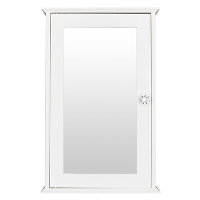 

Bathroom Cabinet Wall Mount Mirrored Medicine Cabinet Storage Organizer Single Door 2 Adjustable Shelves