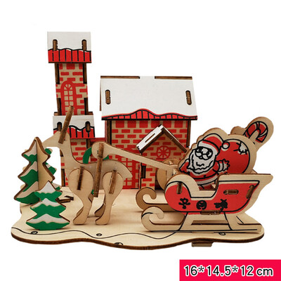 

Gotoamei 3D Wooden Puzzle DIY Building Model Dollhouse Style House Jigsaw Puzzle Kid Toys
